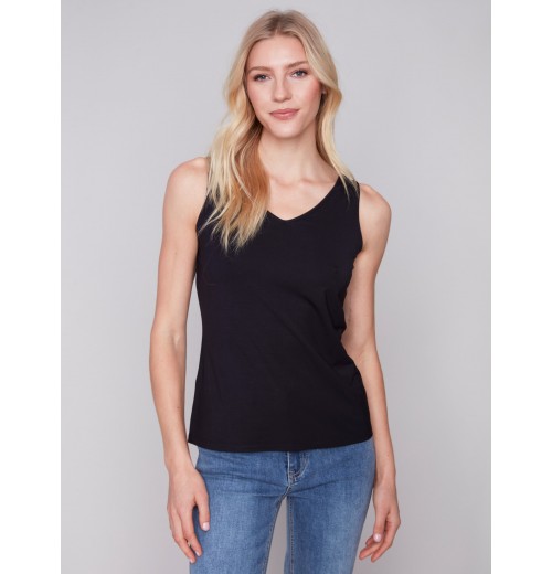 Reversible Bamboo Cami - Black