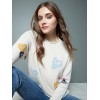 Embroidered Hearts Sweater - Ecru