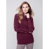 Cowl Neck Sweater with Button Detail - Port