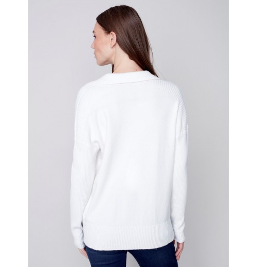 Johnny Collar Sweater - Cream