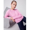 Knit Sweater with Back Lace-up Detail - Orchid