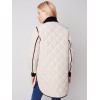 Long Quilted Puffer Jacket - Almond