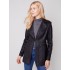 Long Vintage Faux Suede Jacket - Black