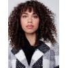 Plaid Bouclé Knit Coat - Black & Cream