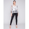 Printed Fishnet Crochet Sweater - Pepper