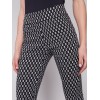 Printed Stretch Pull-On Capri Pants - White Tiles