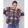 Short Plaid Boiled Wool Jacket - Spruce