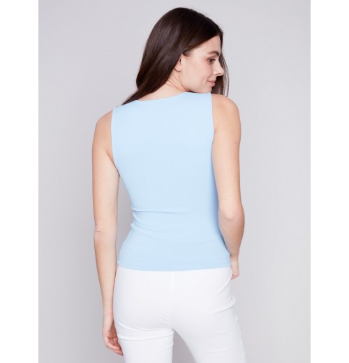 Sleeveless Super Stretch Top - Sky