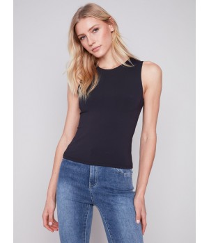 Sleeveless Super Stretch Top - Black