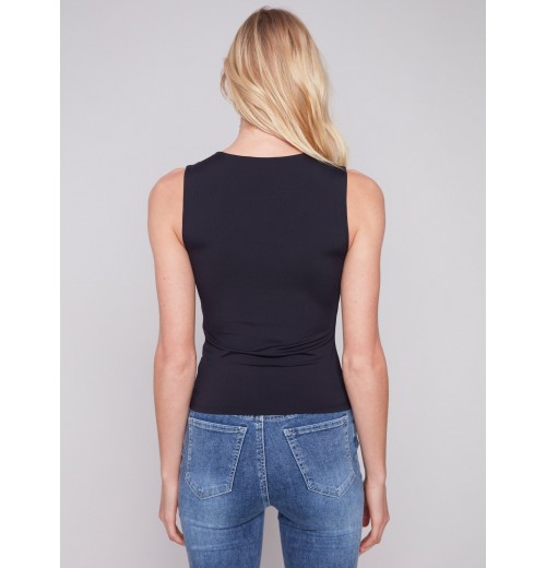 Sleeveless Super Stretch Top - Black