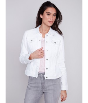 Stretch Denim Jacket - White