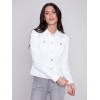 Stretch Denim Jacket - White