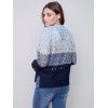 Striped Net Stitch Sweater - Indigo