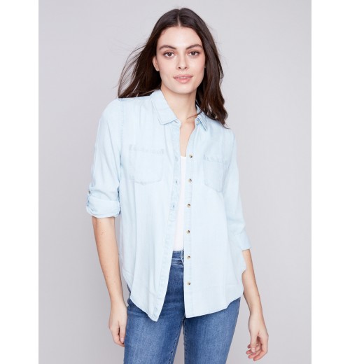 Tencel Button-Down Shirt - Denim