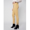 Twill Jeans with Eyelet Hem Detail - Gold