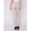 Twill Pants with Zipper Pocket Detail - Almond