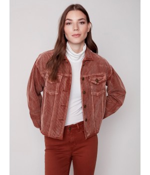 Washed-Out Corduroy Jacket - Cinnamon